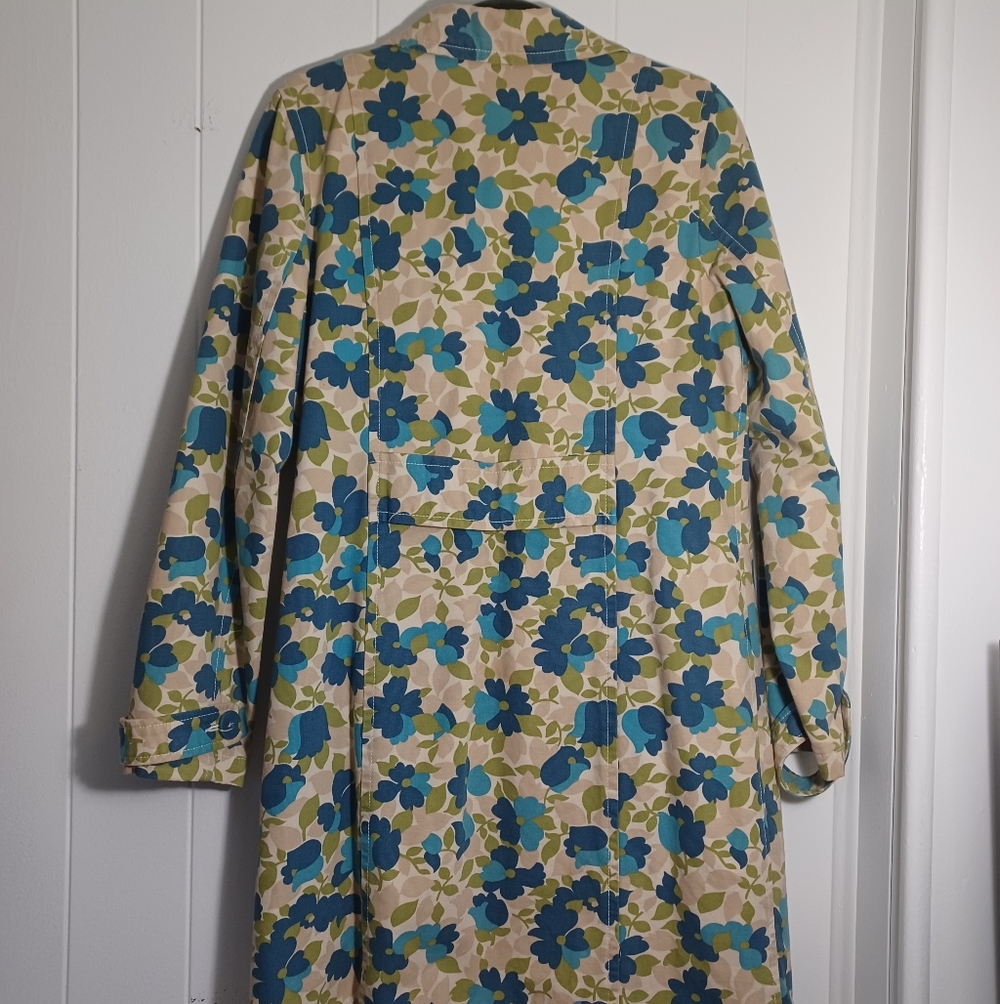 Old Navy Floral Cotton Trench - Picture 15 of 16